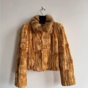 Elegant Tan Fur Jacket
